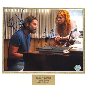 ORIGINAL AUTOGRAPHED BRADLEY COOPER & LADY GAGA “ A STAR IS BORN “ AUTHENTICATED